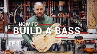 How to Build a P-style Bass Guitar - Ep 1 - Shaping the Body