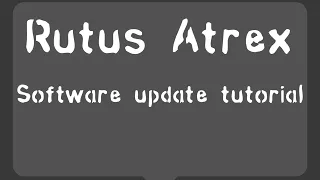 Rutus ATREX software update - how to do