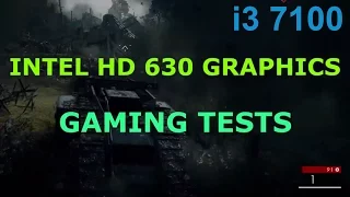 Intel HD Graphics 630 Gaming benchmarks , i3 7100 - Is it better than HD 610?