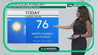 NEXT Weather: Mostly sunny with low humidity, end-of-week rain
