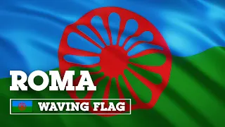 Roma Waving Flag  /  Цыганский развевающийся флаг