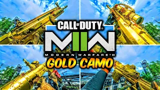 MW2 *GOLD* CAMO ON ALL WEAPONS!! (INSPECT SHOWCASE) CALL OF DUTY MODERN WARFARE II 1080p 2022