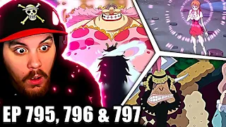Sweet General Cracker Has Arrived! | One Piece REACTION Episode 795, 796 & 797