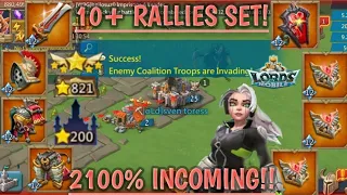 lords mobile: MYTHIC RALLY TRAP VS TITAN RALLY PARTY!! CAUGHT IN FURY AND FIGHT FOR MY LIFE!! PART 1