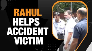 Rahul Gandhi Checked On An Accident Victim Outside 10 Janpath | News9