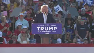 Thousands turn out for Donald Trump's first 2024 campaign rally in Waco