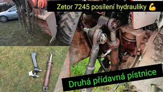 Zetor ukt 7245 posílení hydrauliky 💪, montáž druhé přídavné pístnice hydrauliky @jpforest8882