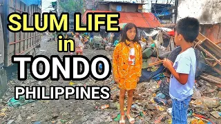 THE FAMOUS BIGGEST SLUM in PHILIPPINES | EXTREME WALK at SLUM NARROW ALLEY in Tondo Manila [4K] 🇵🇭