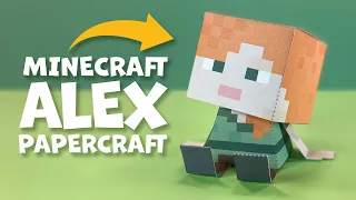 How to make a Minecraft ALEX paper craft! Free DIY project for a rainy day!