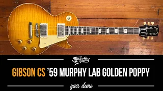 Gibson CS 1959 Les Paul Standard Golden Poppy Burst Murphy Lab Heavy Aged - Unboxing and Gear Demo