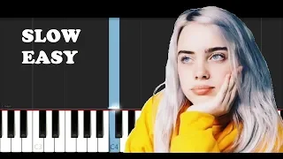 Billie Eilish - Party Favor (SLOW EASY PIANO TUTORIAL)