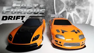 Fast and Furious 1:10 RC Drift Cars by Jada Toys : Unboxing & Let's Play! Jada Toys RX7 & Supra