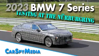 Next generation 2023 BMW 7 Series G70/G71 prototype spied testing at the Nürburgring