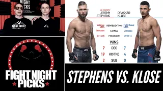 UFC Fight Night: Jeremy Stephens vs. Drakkar Klose Prediction