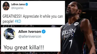 NBA PLAYERS REACT TO KEVIN DURANT HISTORIC 49 PTS TRIPLE DOUBLE & NETS BEAT THE BUCKS IN GAME 5 !