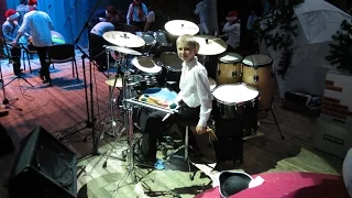 Pharrell Williams - Happy - Drum Cover + Best  Drum solo - Drummer Daniel Varfolomeyev 11 years