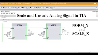 How to do analog program using the NORM X and SCALE X instructions TIA Portal, S7 1200