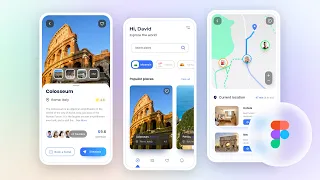 Travel Mobile App Design in Figma | UI/UX Prototype