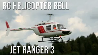 Great! Huge RC Helicopter Bell Jet Ranger 3 Flying Fantastic At Flight Show