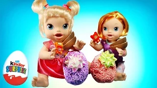 Пупсы Куклы для детей Baby Alive Doll Аня Открывает яйца Маша и Медведь Принцессы review Зырики ТВ