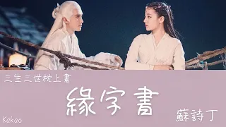 【日本語訳+中国語+ピンイン】夢幻の桃花(三生三世枕上書)OST  緣字書-蘇詩丁