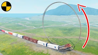 Trains vs Loop 😱 Beamng.Drive