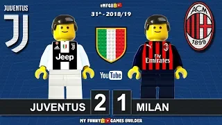 Juventus vs Milan 2-1 • Serie A 2018/19 • Sintesi 06/04/2019 • All Goal Highlights Lego Football