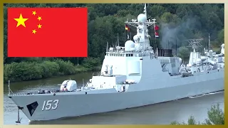 CHINESE PLA Navy Destroyer Xi’an sails through GERMAN Waters