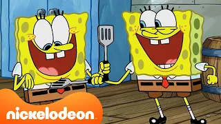 SpongeBob | SpongeBob übernimmt die Krosse Krabbe 🍔 | Nickelodeon Deutschland