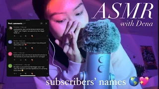 asmr - saying my subscribers’ names & their favorite trigger words!