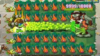 Pvz 2 Challenge - 1000 All Plant's Lv1 Vs Jurassic Rockpuncher Zombie LEVEL 50 - Who Will Win?