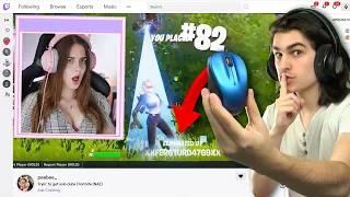 Fortnite WIRELESS MOUSE PRANK on my Girlfriends Live stream...