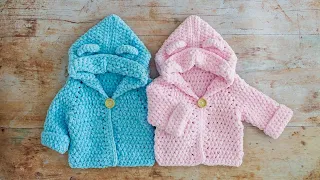 FAST Crochet Baby Hoodie (PART 1 of this EASY, Step by Step Tutorial)