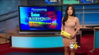 Sharon Tay 2012/02/02 KCAL9 HD; Pink dress