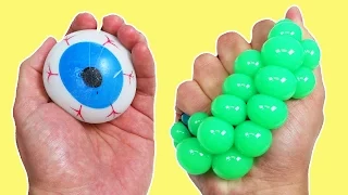 What's Inside These Squishy Smash Water Toys & Color Changing Mesh Balls?!