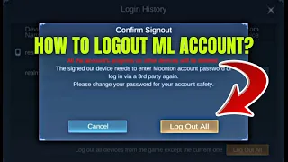 HOW TO LOGOUT ML ACCOUNT TO ALL DEVICES 2023! MLBB TUTORIAL