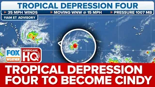 Tropical Depression Four Forms In Atlantic, Expected To Become Tropical Storm Cindy In Coming Days