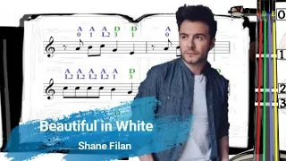 Beautiful in White | Shane Filan | Violin SHEET MUSIC [With Fingerings] [Level 4]