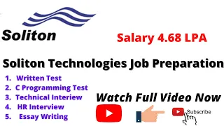 Soliton Technologies Job Full Preparation / B.Tech Students Career Guidance #soliton #Career #job