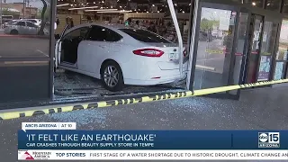 Video shows car drive into Tempe building, causing minor injuries