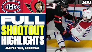 Montreal Canadiens at Ottawa Senators | FULL Shootout Highlights - April 13, 2024