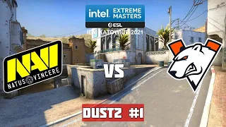 Группа B. NAVI vs VIRTUS.PRO. Map-1 Dust2. IEM Katowice 2021