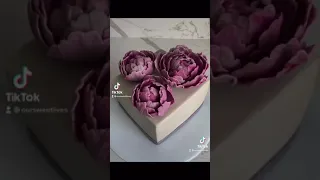 Edible Peonies Cake