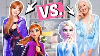 BFF Battle ⚡️ Elsa & Anna Kostüm DIY ohne nähen! | ViktoriaSarina