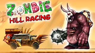 ZOMBIE Hill Racing ОГРОМНЫЙ МОНСТР прохождение игры про машины против зомби на андроид.