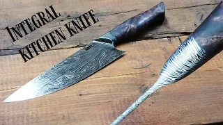 knife making - Integral Damascus chef's knife