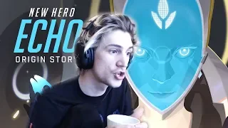 xQc Reacts to NEW HERO Echo Origin Story | Overwatch | xQcOW