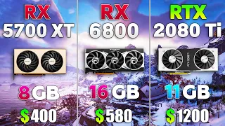 RX 6800 vs RTX 2080 Ti vs RX 5700 XT - Test in 10 Games l 4K l