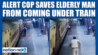 Vigilant cop saves elderly man from coming under train at Nagpur Railway Station