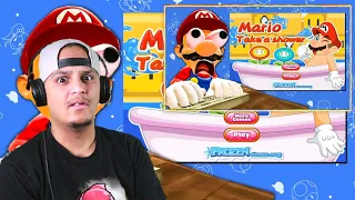 Mario Plays Cursed Mario Games Reaction